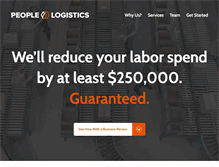 Tablet Screenshot of peoplelogistics.com